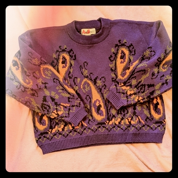 Vintage 90s AJ Brandon Cropped Sweater - Picture 1 of 4